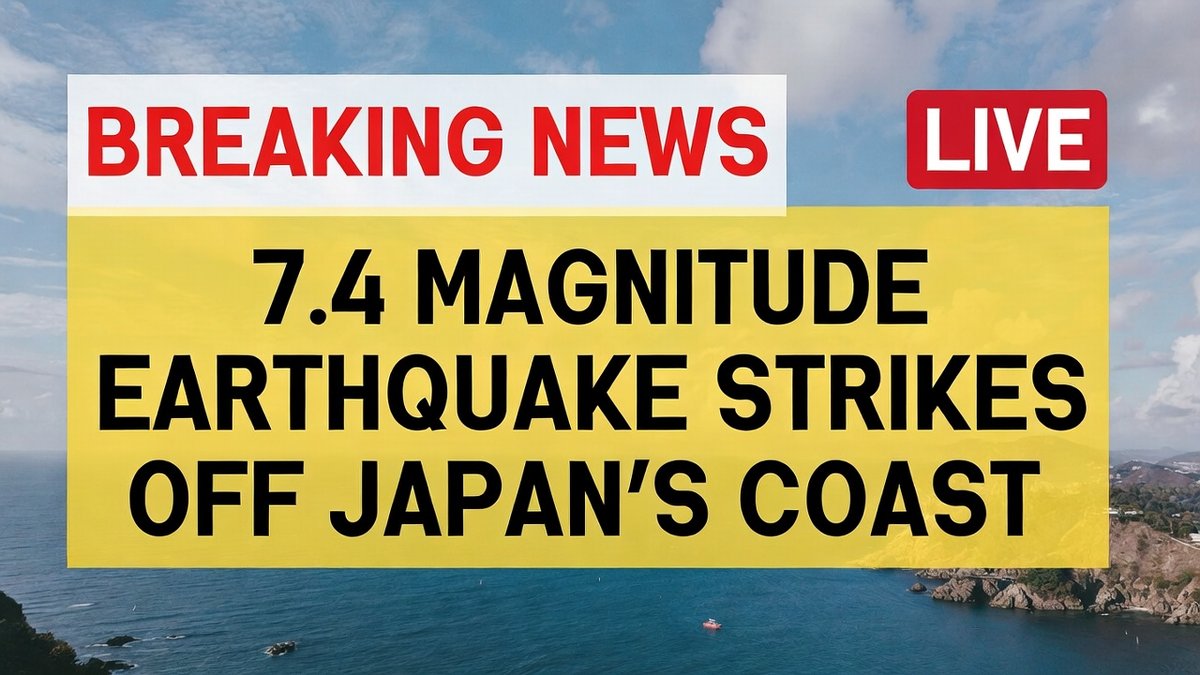 7.4 Magnitude Earthquake Strikes Off Japan's Coast — Tsunami Warning Issued for Northern Prefectures