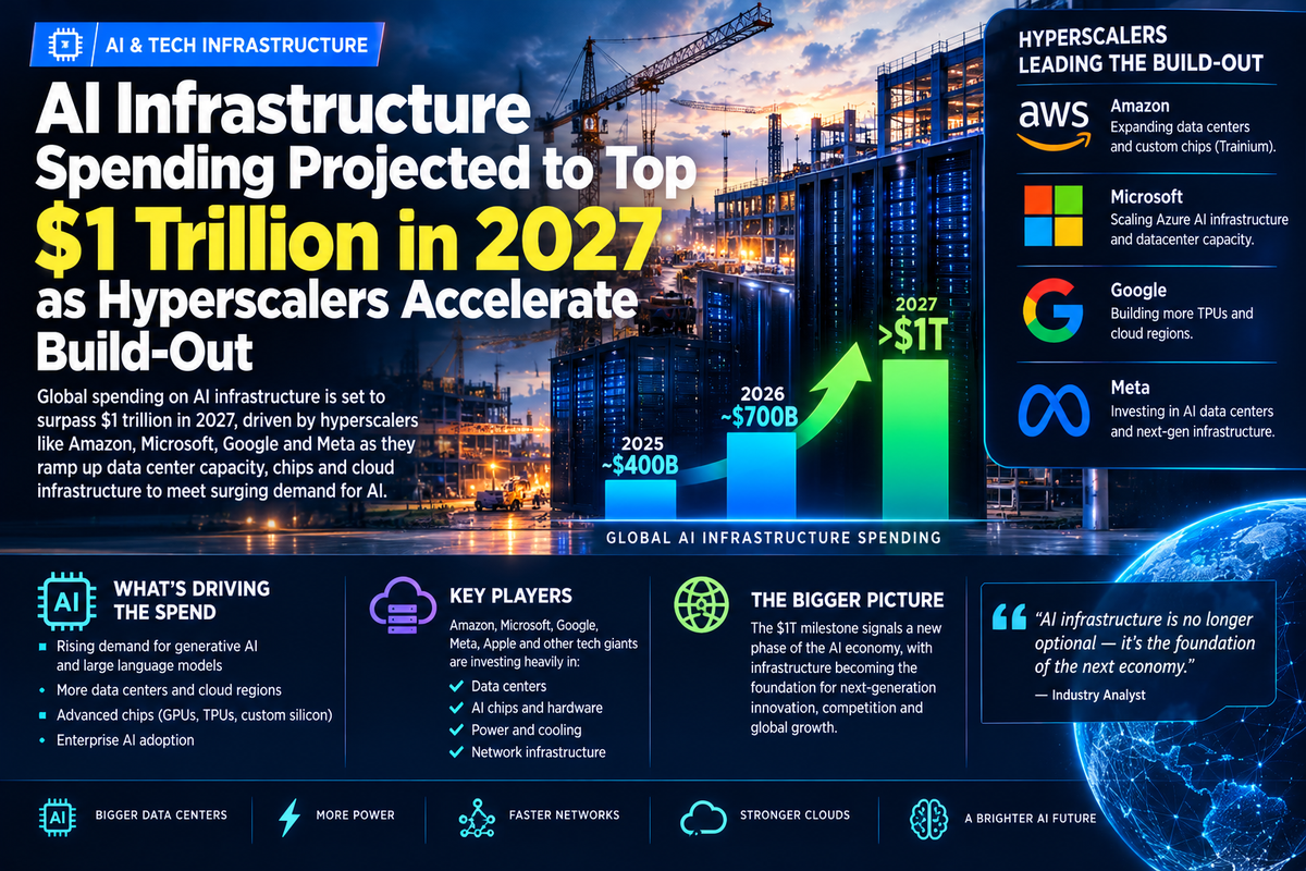 AI Infrastructure Spending Projected to Top $1 Trillion in 2027 as Hyperscalers Accelerate Build-Out