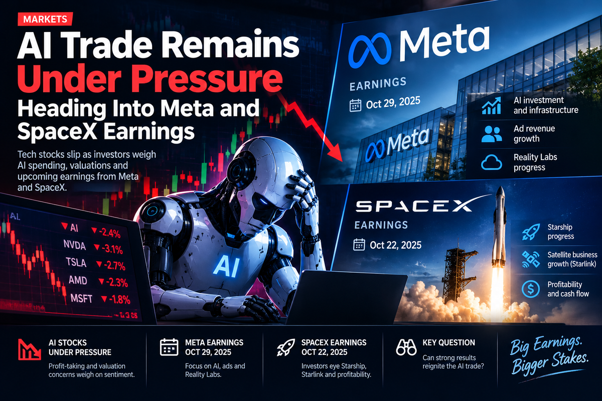 AI Trade Remains Under Pressure Heading Into Meta and SpaceX Earnings