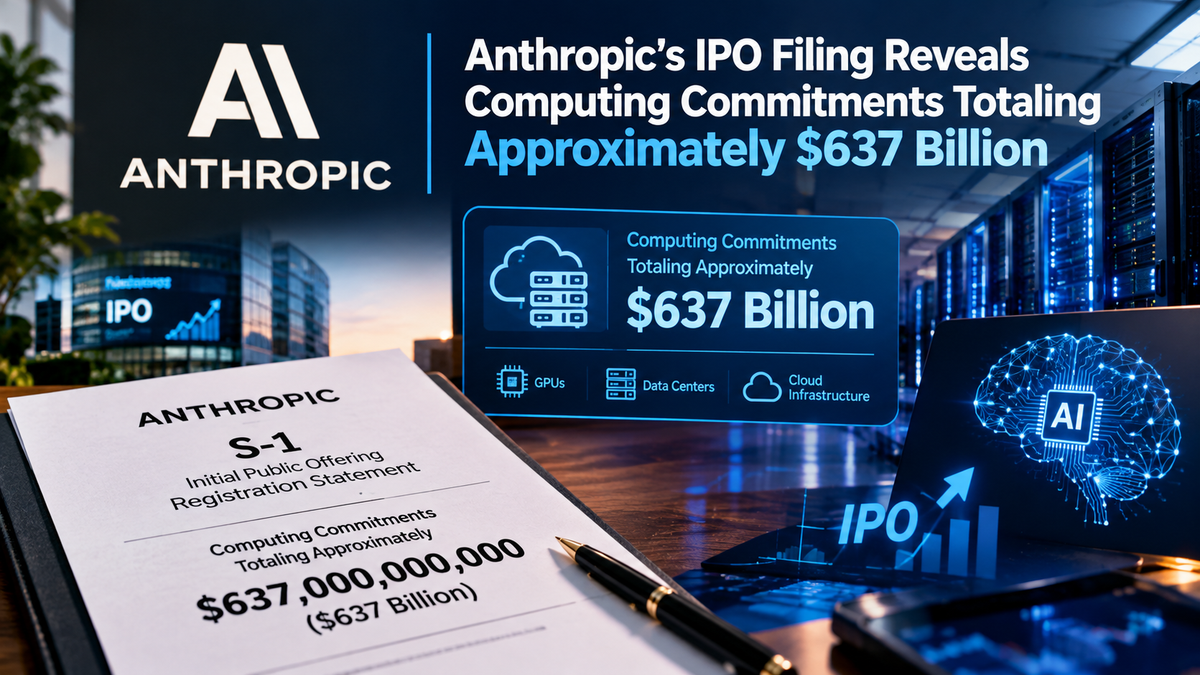 Anthropic’s IPO Filing Reveals Computing Commitments Totaling Approximately $637 Billion