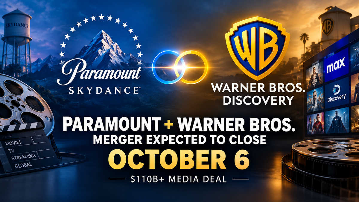 Paramount Skydance and Warner Bros. Set Oct. 6 as Merger Close Date