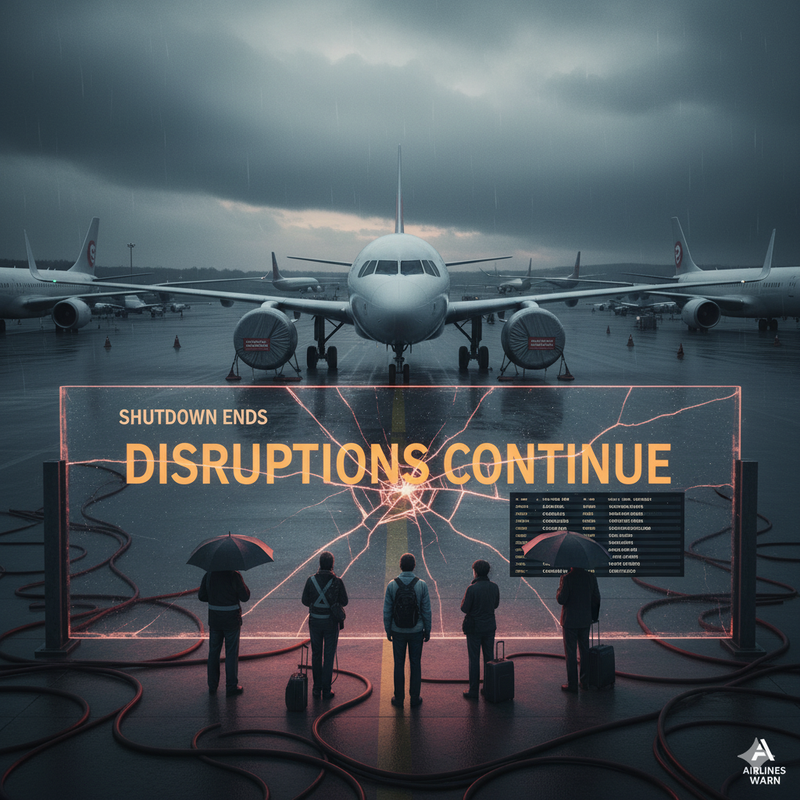 Flight Disruptions to Continue Even After Shutdown Ends, Airlines Warn