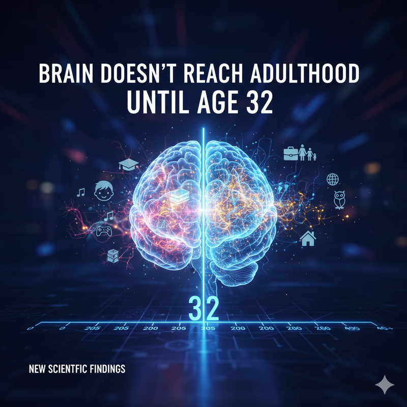 Your Brain Doesn't Reach Adulthood Until Age 32: Groundbreaking Study Reveals Five Phases of Brain Development