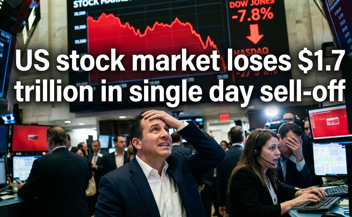 Over $1.7 Trillion Wiped Out From US Stock Market in Brutal Sell-Off