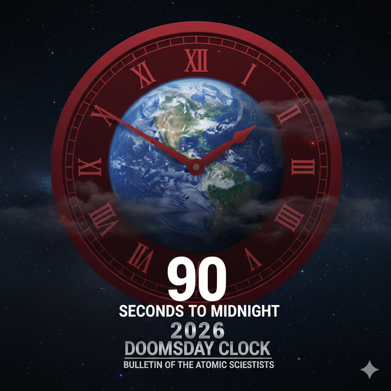Doomsday Clock 2026: Scientists Say We Are Still 90 Seconds to Midnight – Closest Ever to Catastrophe