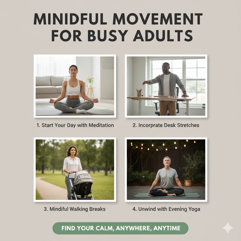 🏋️Mindful Movement for Busy Adults: Stay Fit and Stress-Free