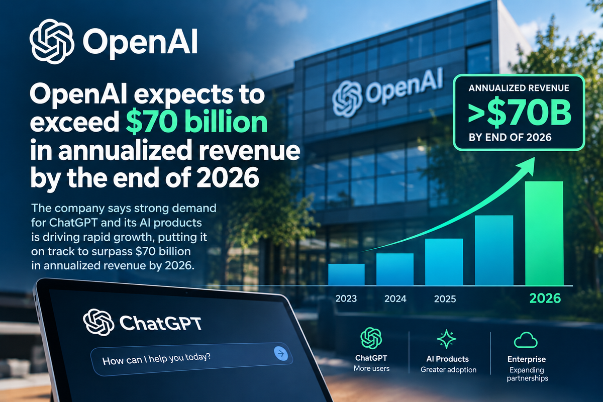 OpenAI Tells Investors It Expects to Clear $70 Billion in Annualized Revenue by Year-End