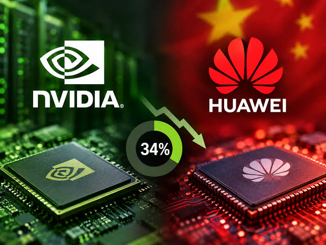 Nvidia’s China AI Chip Share Falls to 34% as Huawei Rises to 28%, IDC Data Show