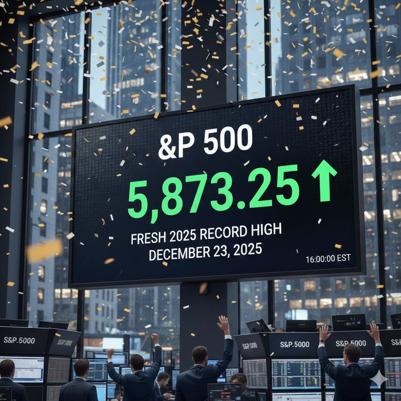 S&P 500 Hits Fresh 2025 Record High on December 23: Wall Street Extends 4-Day Winning Streak Amid Strong GDP Data